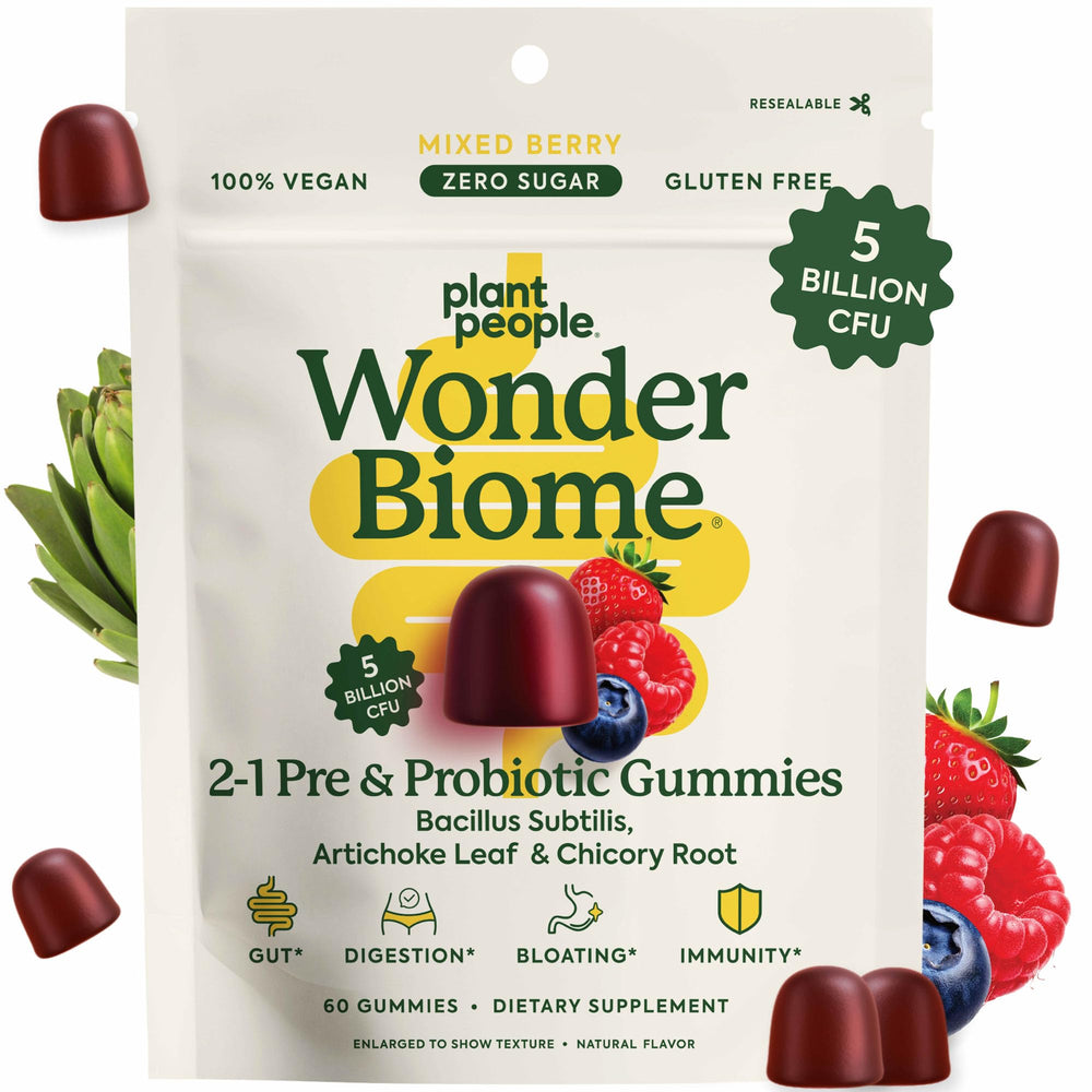 Plant People frente del paquete mostrando 60 gomitas convenientes