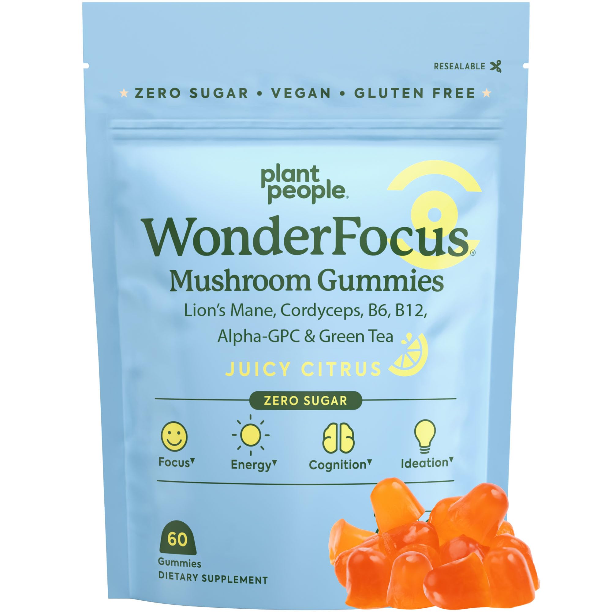 Plant People frente del empaque muestra ingredientes y cantidad 60ct