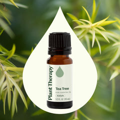 Plant Therapy gota de aceite destacando textura limpia y pura