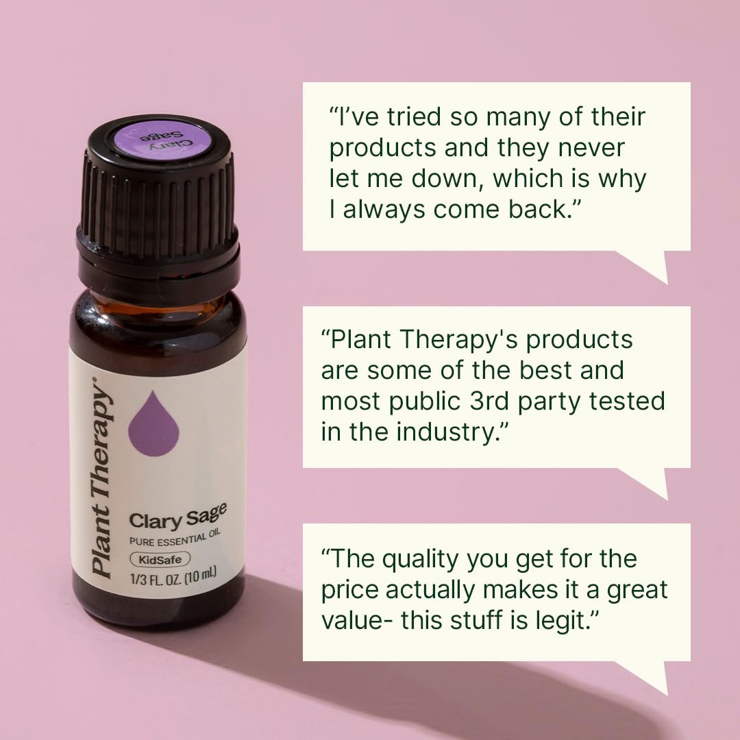 Plant Therapy clary sage botella 10 mL con dosificador para precisión