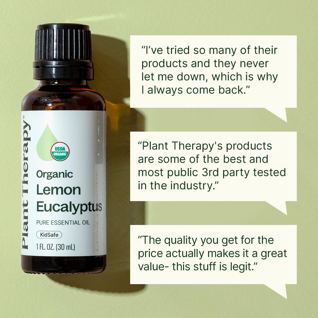Plant Therapy botella 30 mL comparada con moneda para tamaño útil