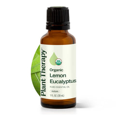 Plant Therapy botella frontal mostrando etiqueta y beneficio de pureza