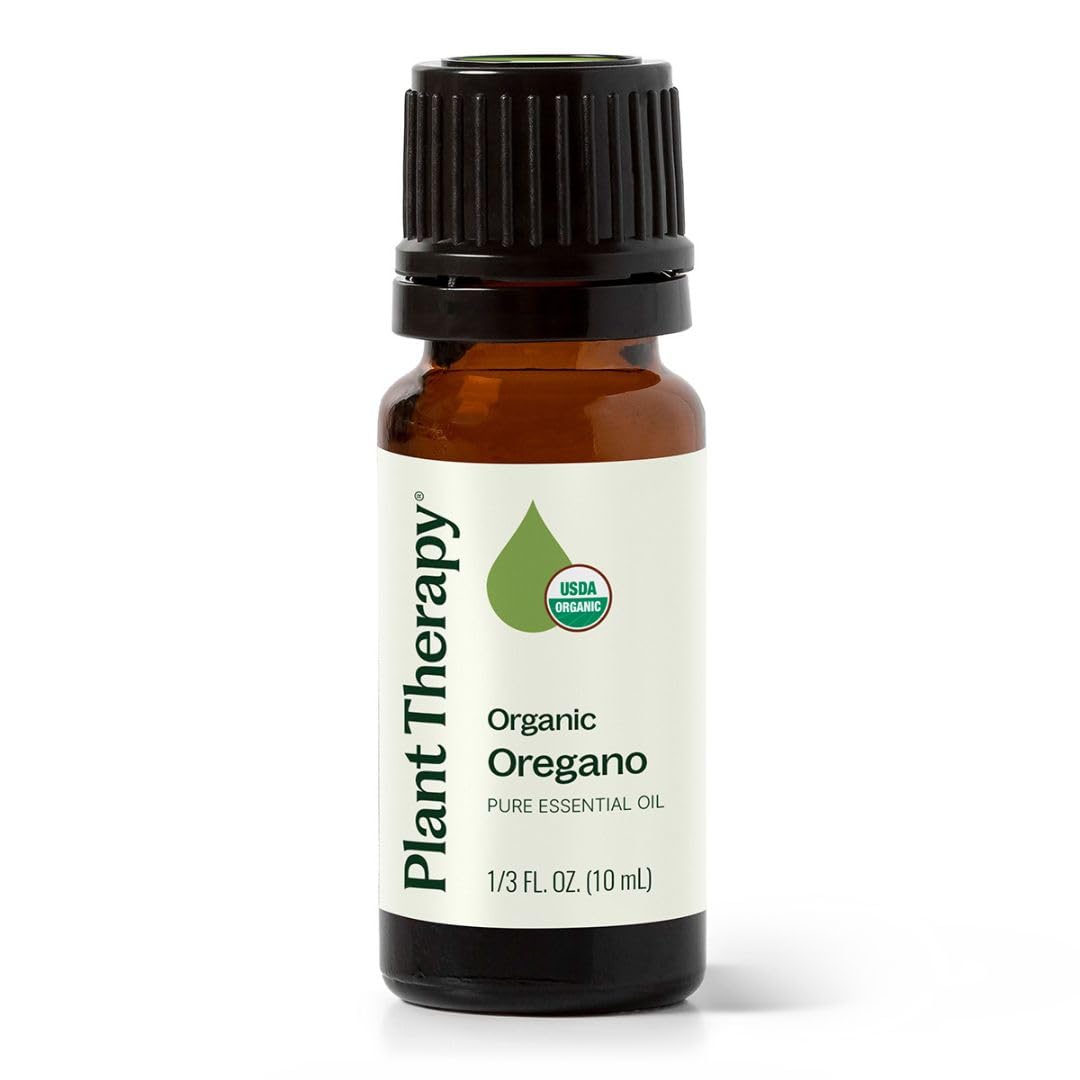 Plant Therapy frasco delantero mostrando etiqueta y volumen 10 mL, confianza de pureza