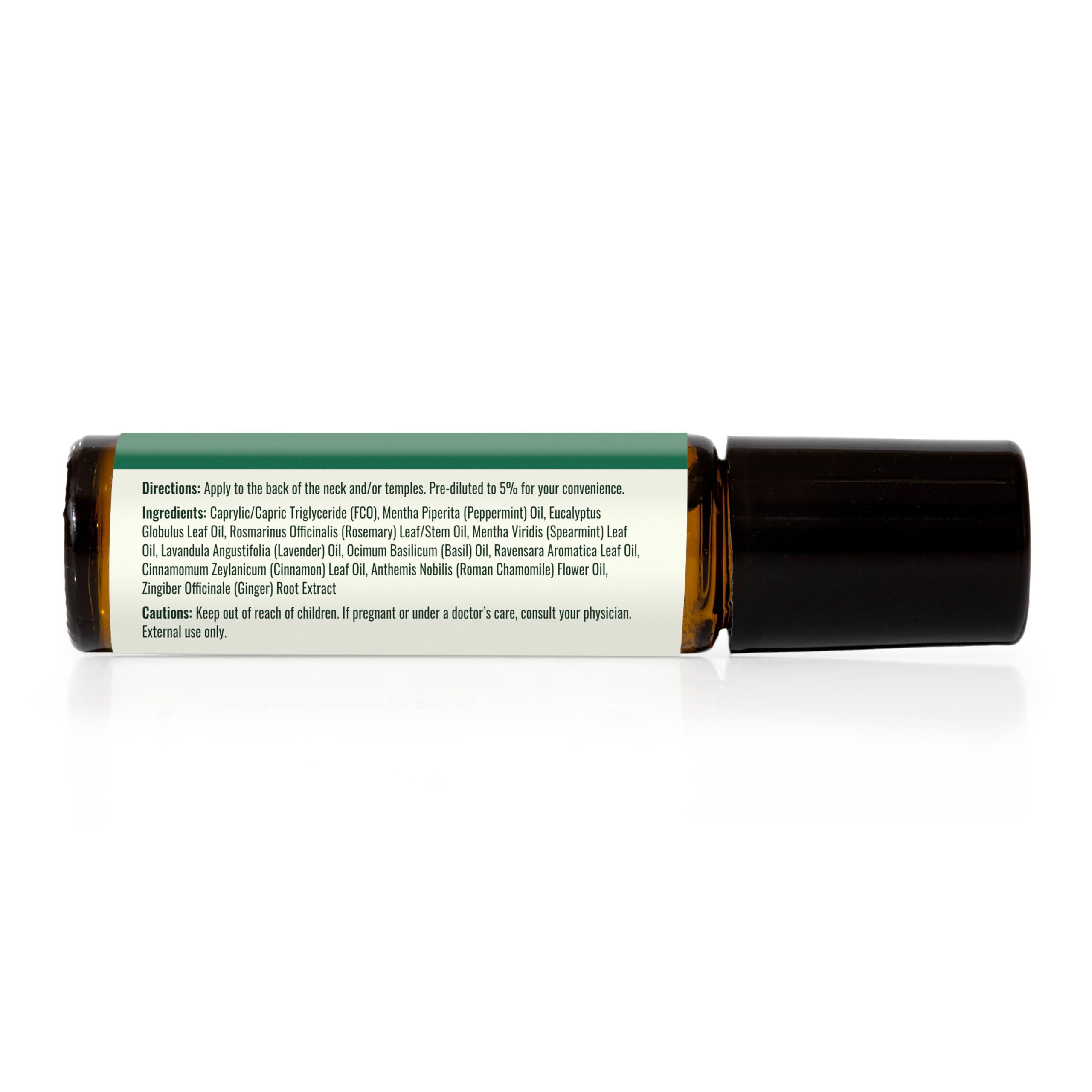 Plant Therapy aceites y hojas frescas que muestran composición natural