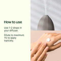 Plant Therapy botella en mano para comparar tamaño y facilitar dosificación