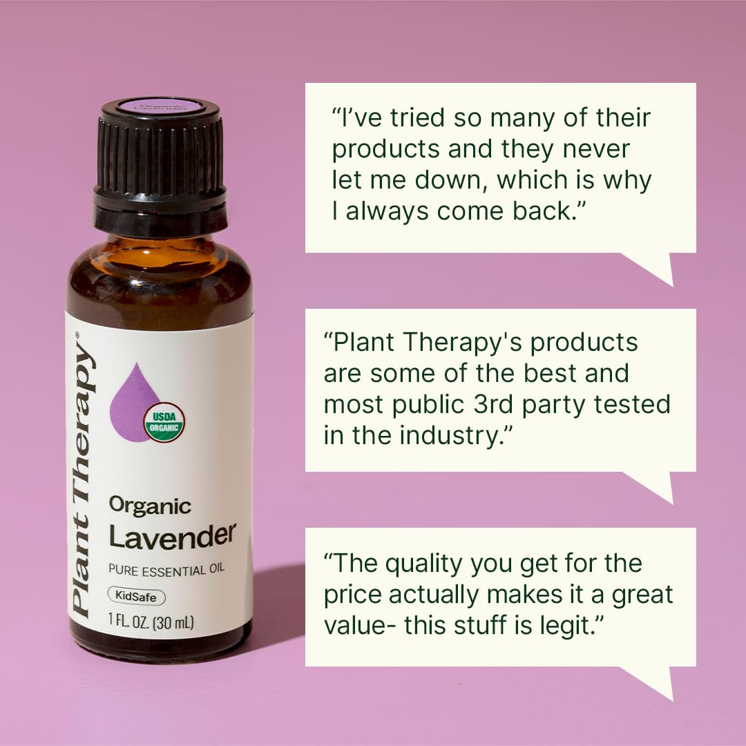 Plant Therapy botella 30 mL junto a una regla para mostrar tamaño