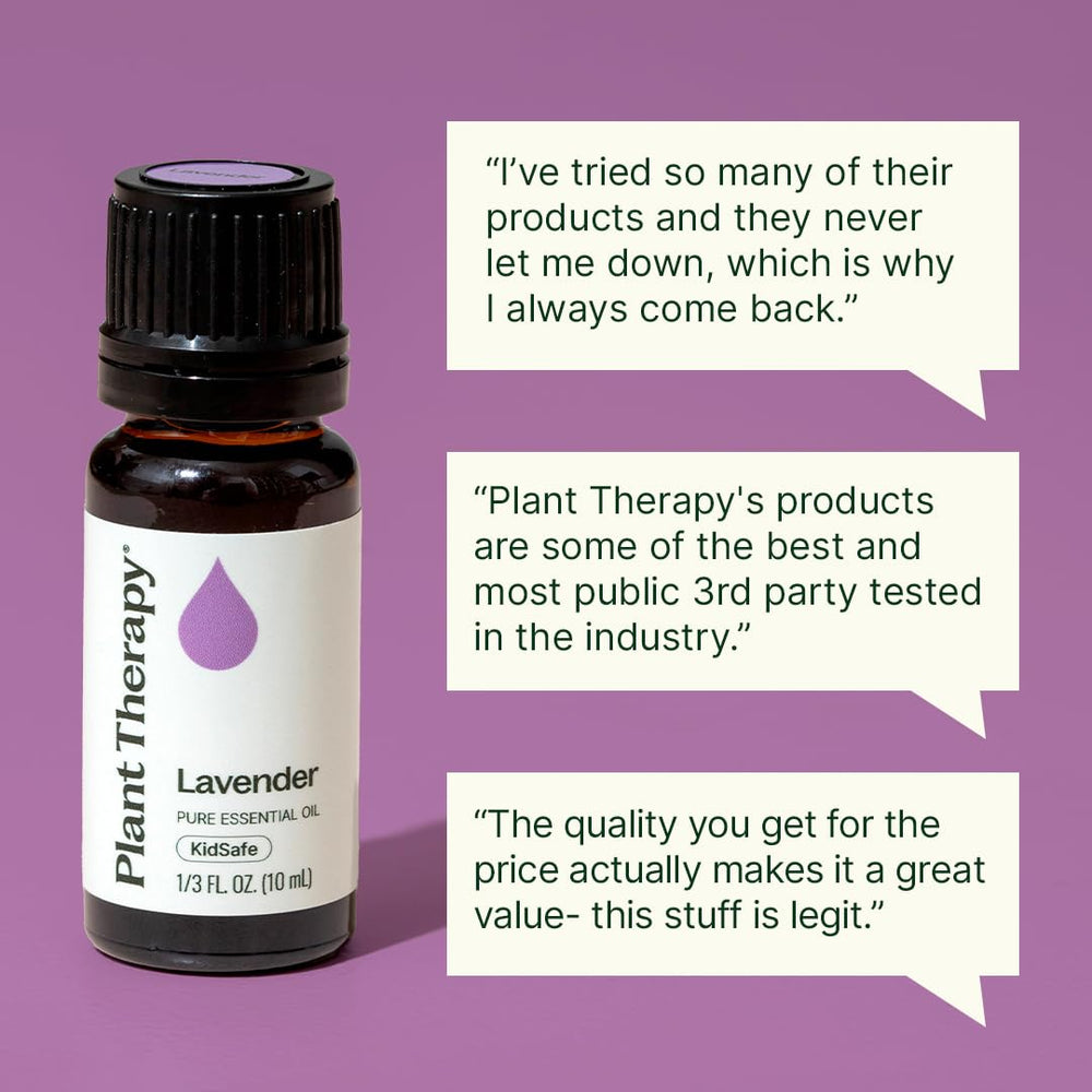 Plant Therapy difusor doméstico en uso con lavanda proporcionando calma