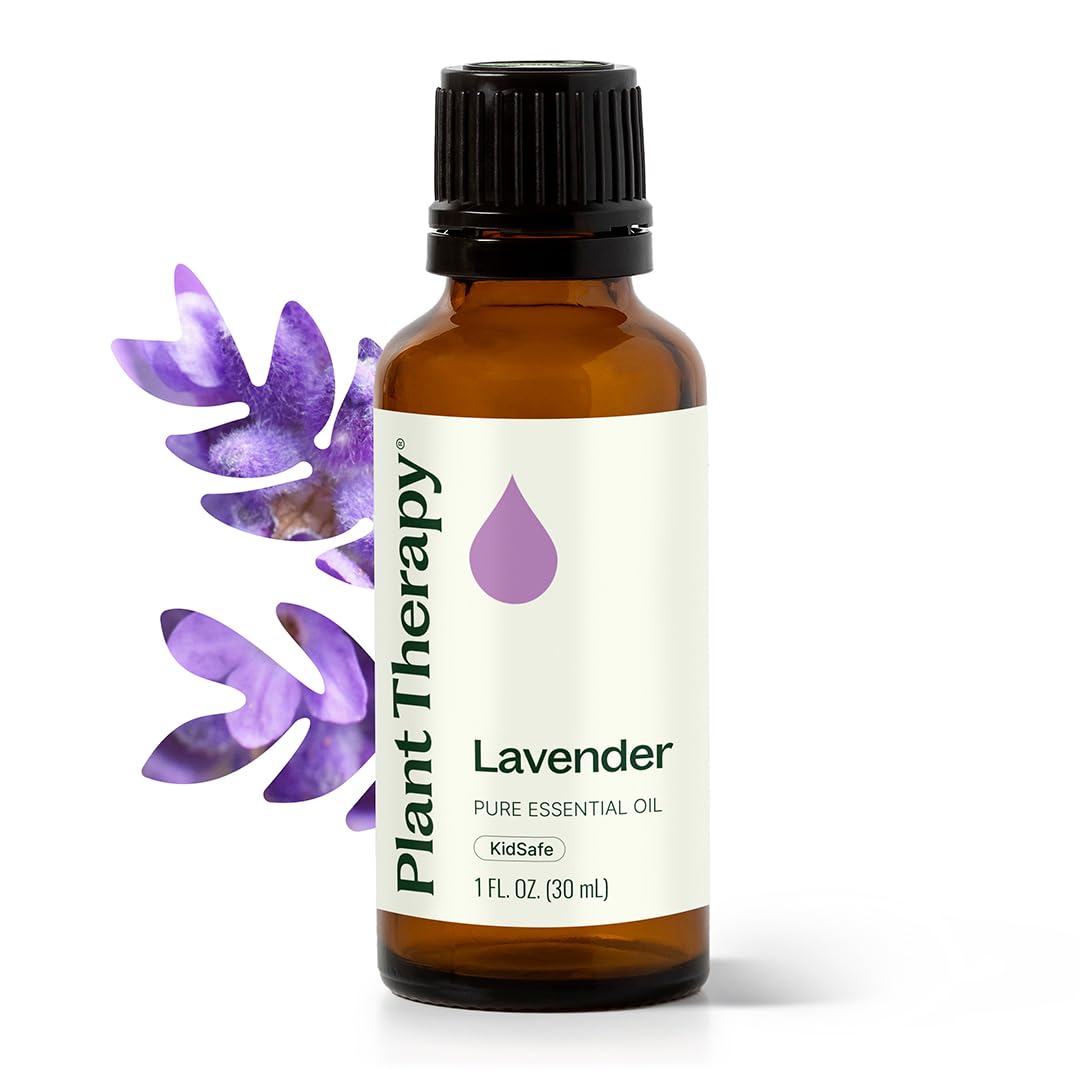 Plant Therapy botella frontal de lavanda mostrando presentación de 30 mL y pureza