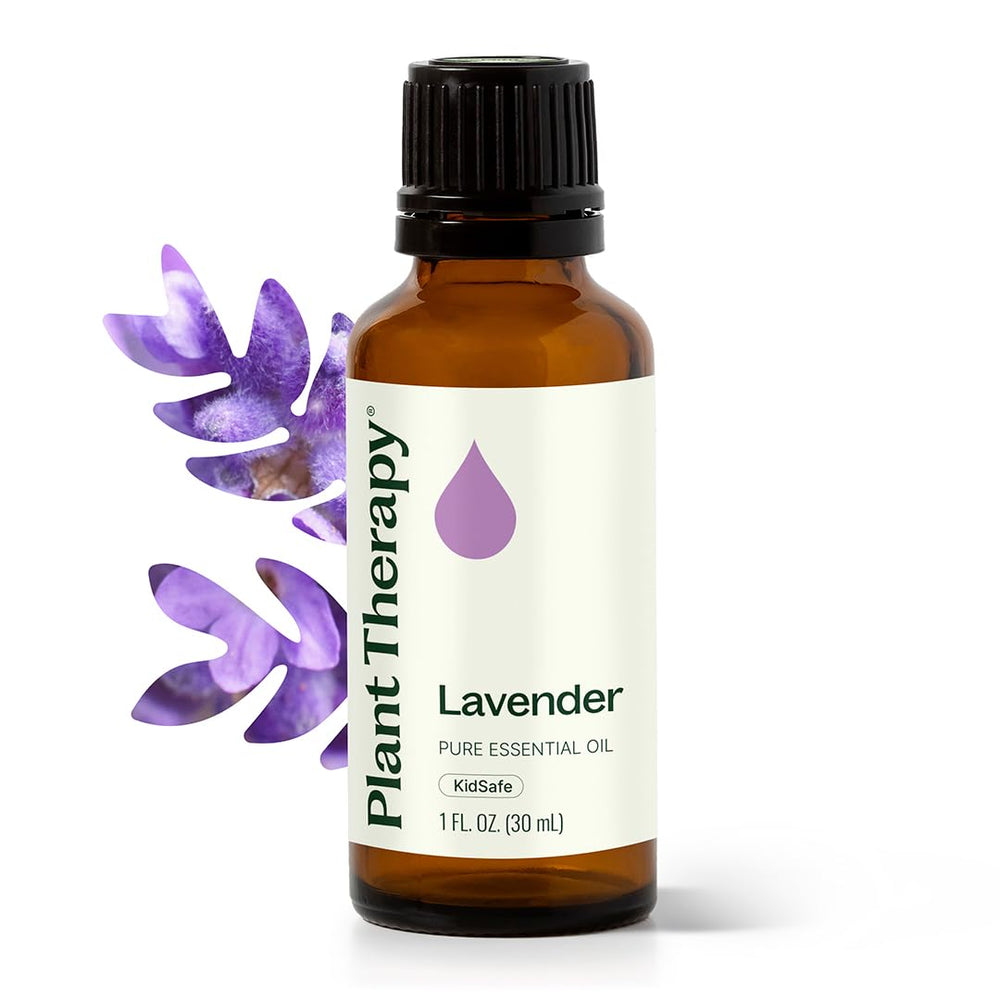 Plant Therapy botella frontal de lavanda mostrando presentación de 30 mL y pureza