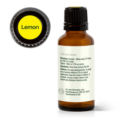 Plant Therapy aceite de limón en escena hogareña que inspira limpieza y calma