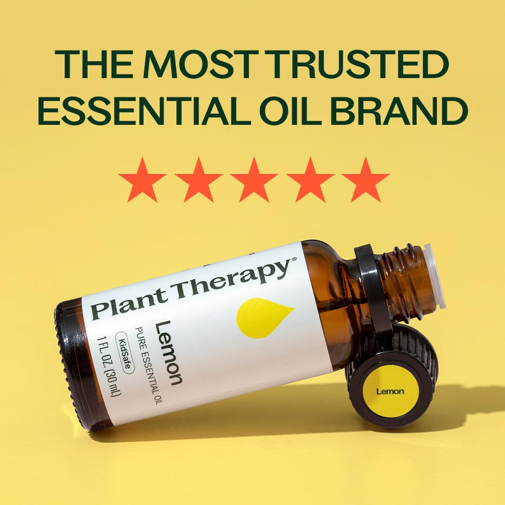 Plant Therapy gota de aceite de limón en piel demostrando textura ligera