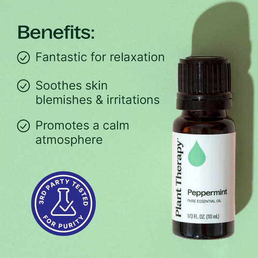 Plant Therapy etiqueta en primer plano indicando nombre y pureza