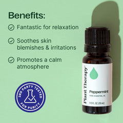 Plant Therapy etiqueta en primer plano indicando nombre y pureza