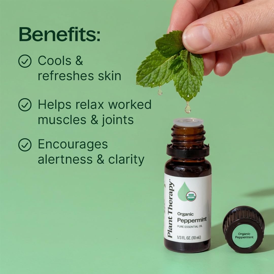 Plant Therapy etiqueta USDA Organic y nombre del producto visible