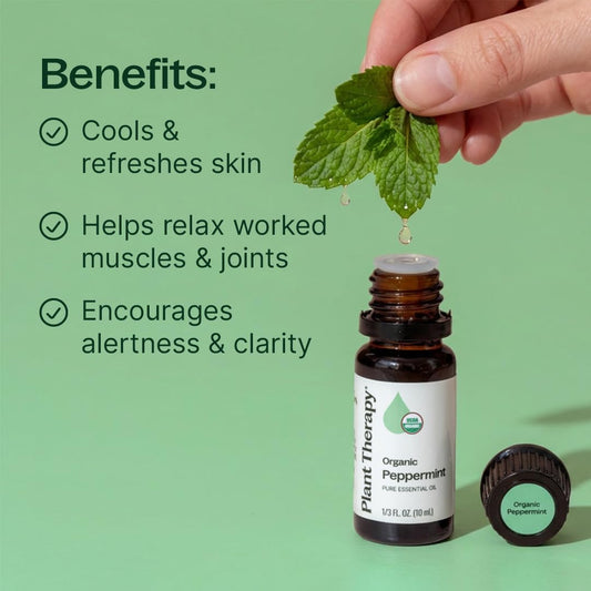 Plant Therapy etiqueta USDA Organic y nombre del producto visible
