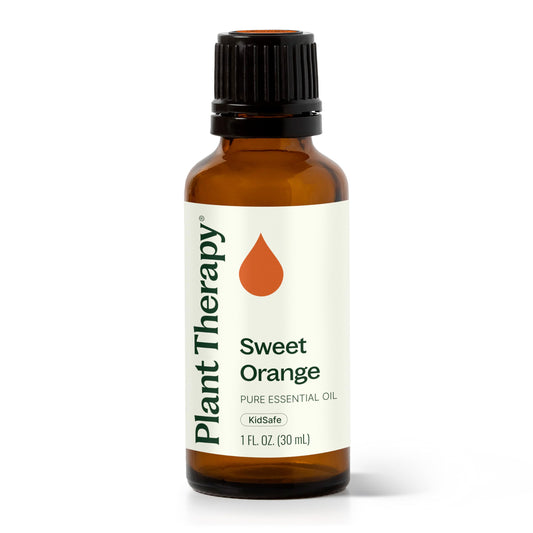 Plant Therapy botella frontal de Naranja Dulce mostrando envase y volumen