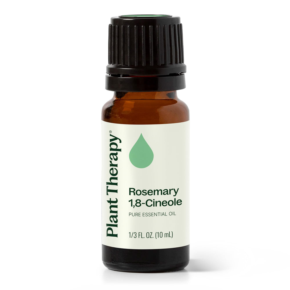 Plant Therapy frasco frontal de romero 10 mL que muestra pureza y presentación