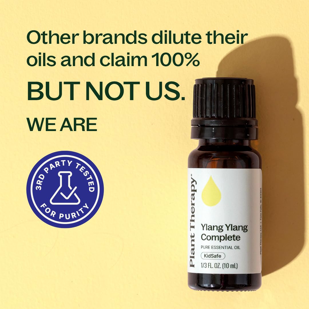 Plant Therapy con flores de ylang-ylang destacando origen natural