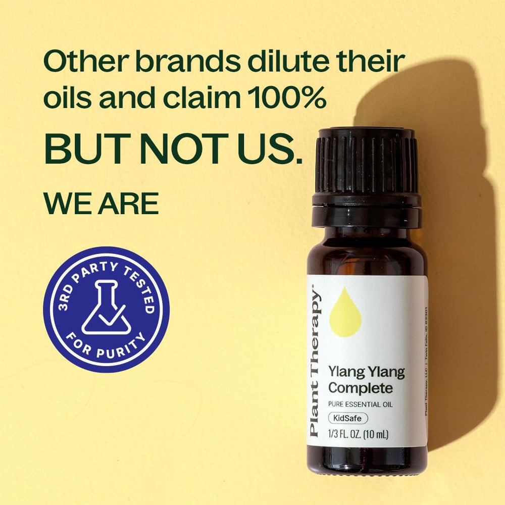 Plant Therapy con flores de ylang-ylang destacando origen natural