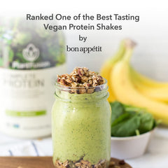 PlantFusion batido en vaso listo para consumir tras entrenar