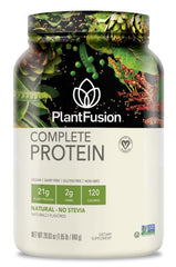 PlantFusion bote frontal mostrando la marca y el beneficio de 21 g proteína