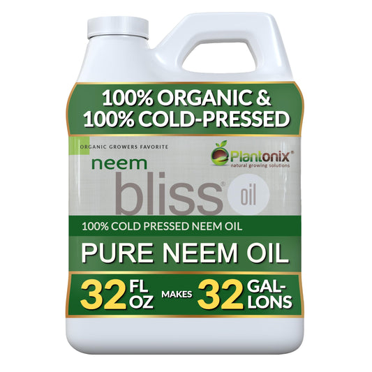 plantonix botella frontal de Neem Bliss mostrando etiqueta clara y puro