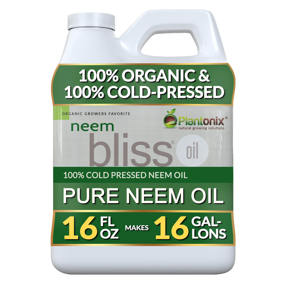 Plantonix Neem Bliss vista frontal del frasco mostrando la etiqueta y capacidad