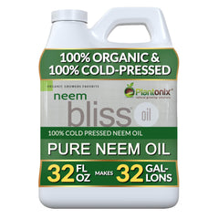 plantonix botella frontal de Neem Bliss mostrando etiqueta clara y puro
