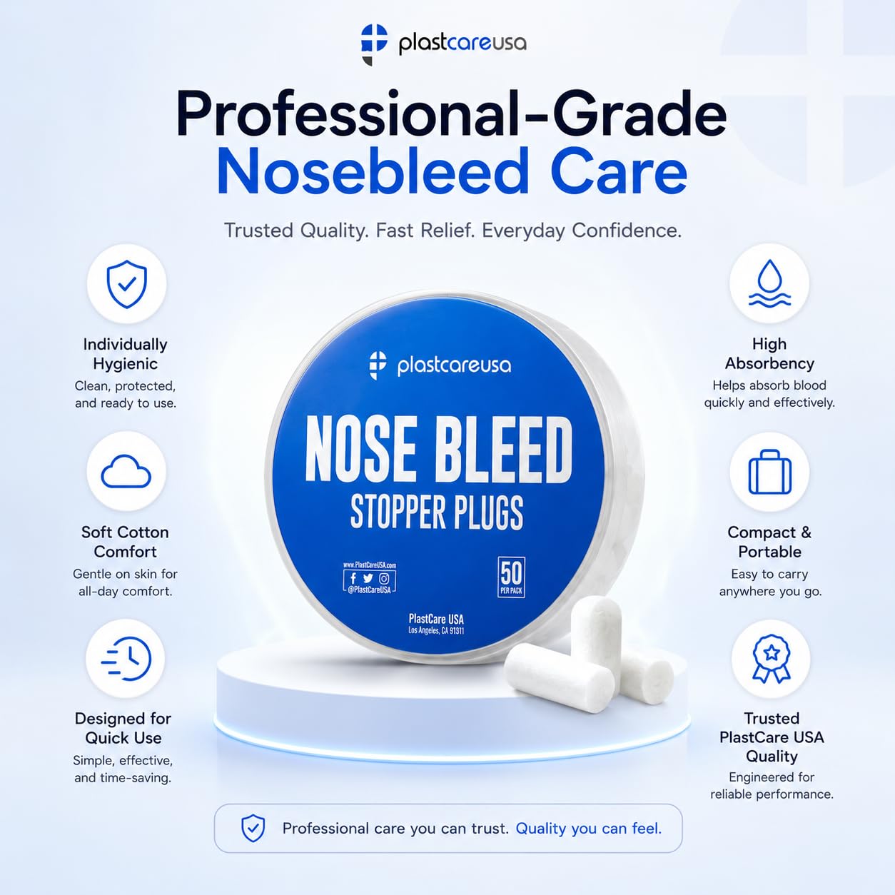 PlastCare USA etiqueta con instrucciones y especificaciones claras