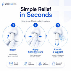 PlastCare USA primer plano textura de algodón, alta absorción evidente