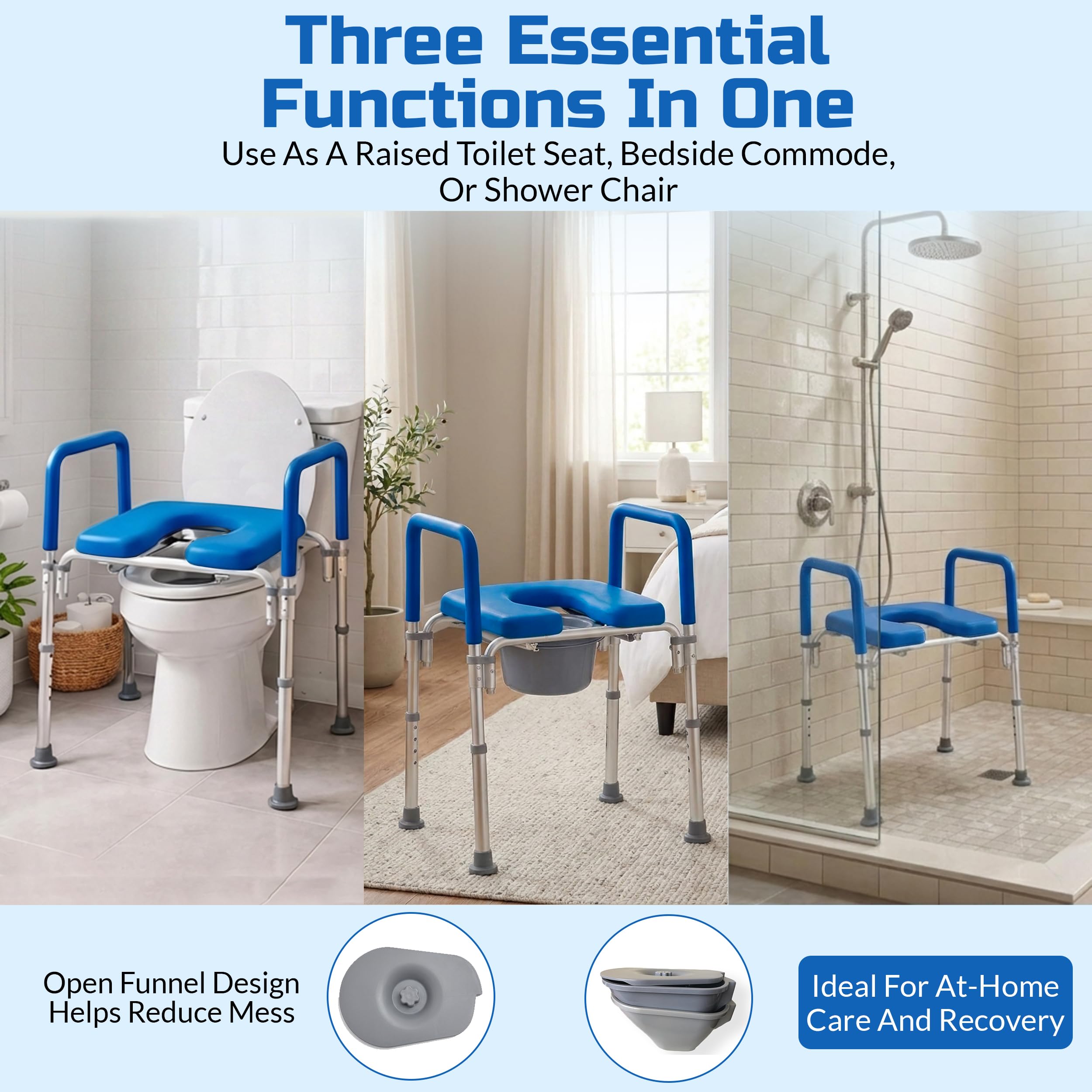 Platinum Health producto instalado en baño mostrando aspecto y visibilidad azul hi-view