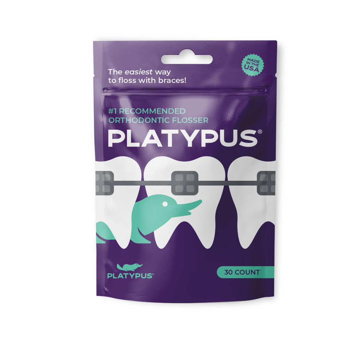 Platypus empaque frontal mostrando 30 unidades y beneficios claros