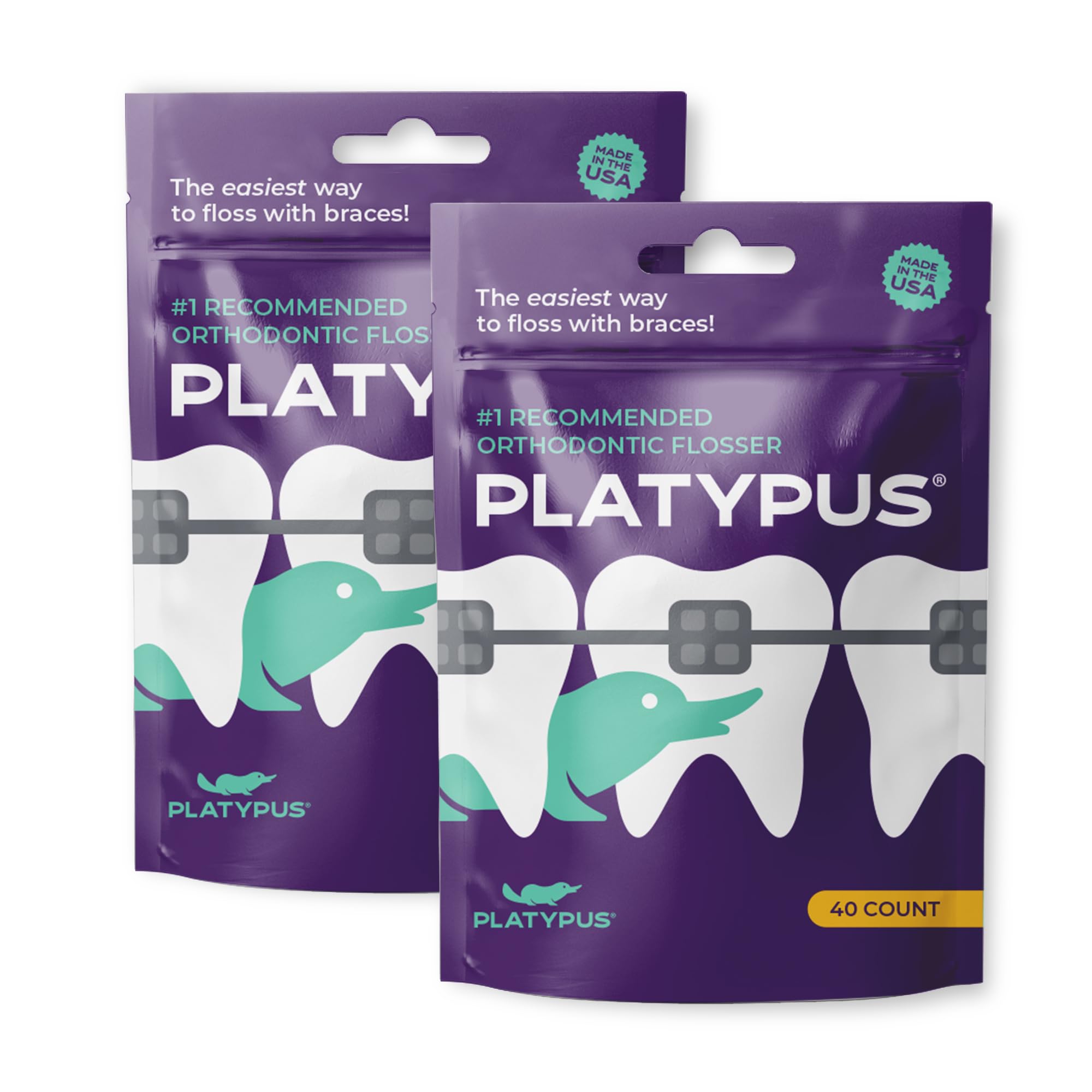 Platypus frente del empaque mostrando 40 unidades y practicidad