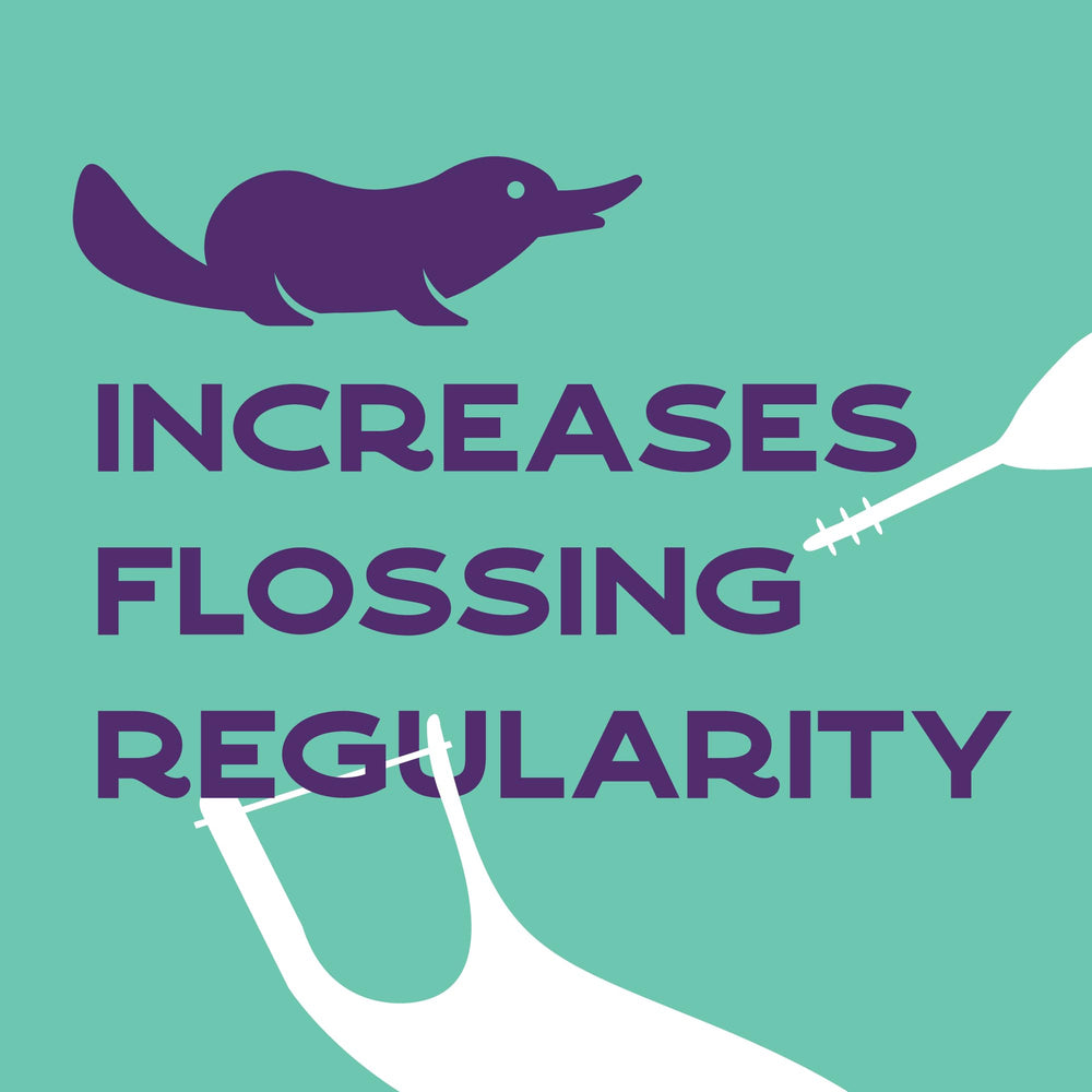 Platypus paquete abierto con flosser listos para usar, ideal para mantener rutina diaria