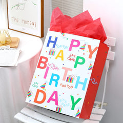 Plauthus diseños de cumpleaños con globos pasteles y texto festivo