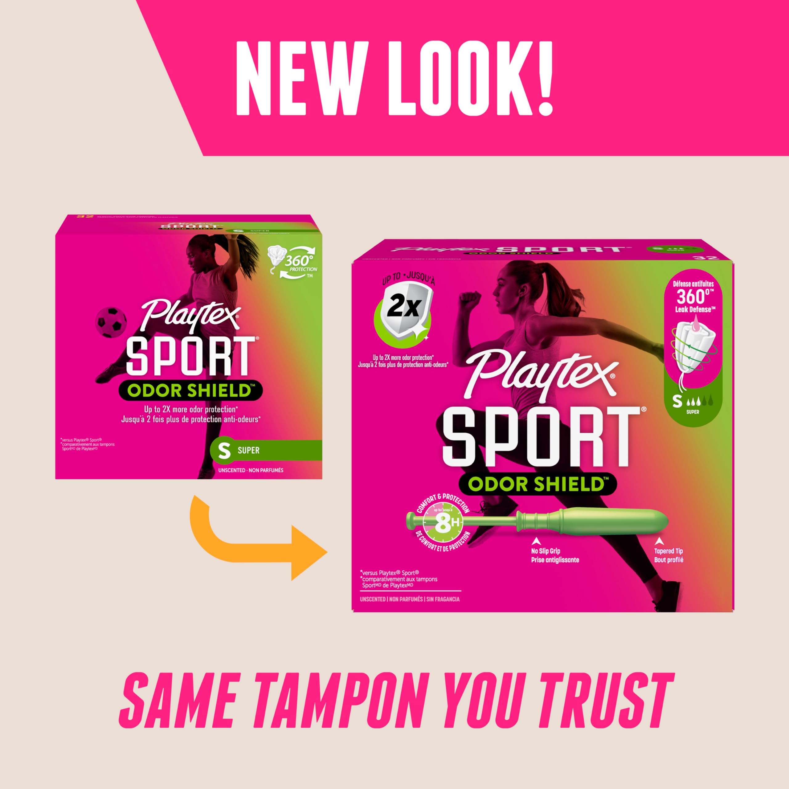 Aplicador Playtex con punta cónica y agarre antideslizante para inserción fácil