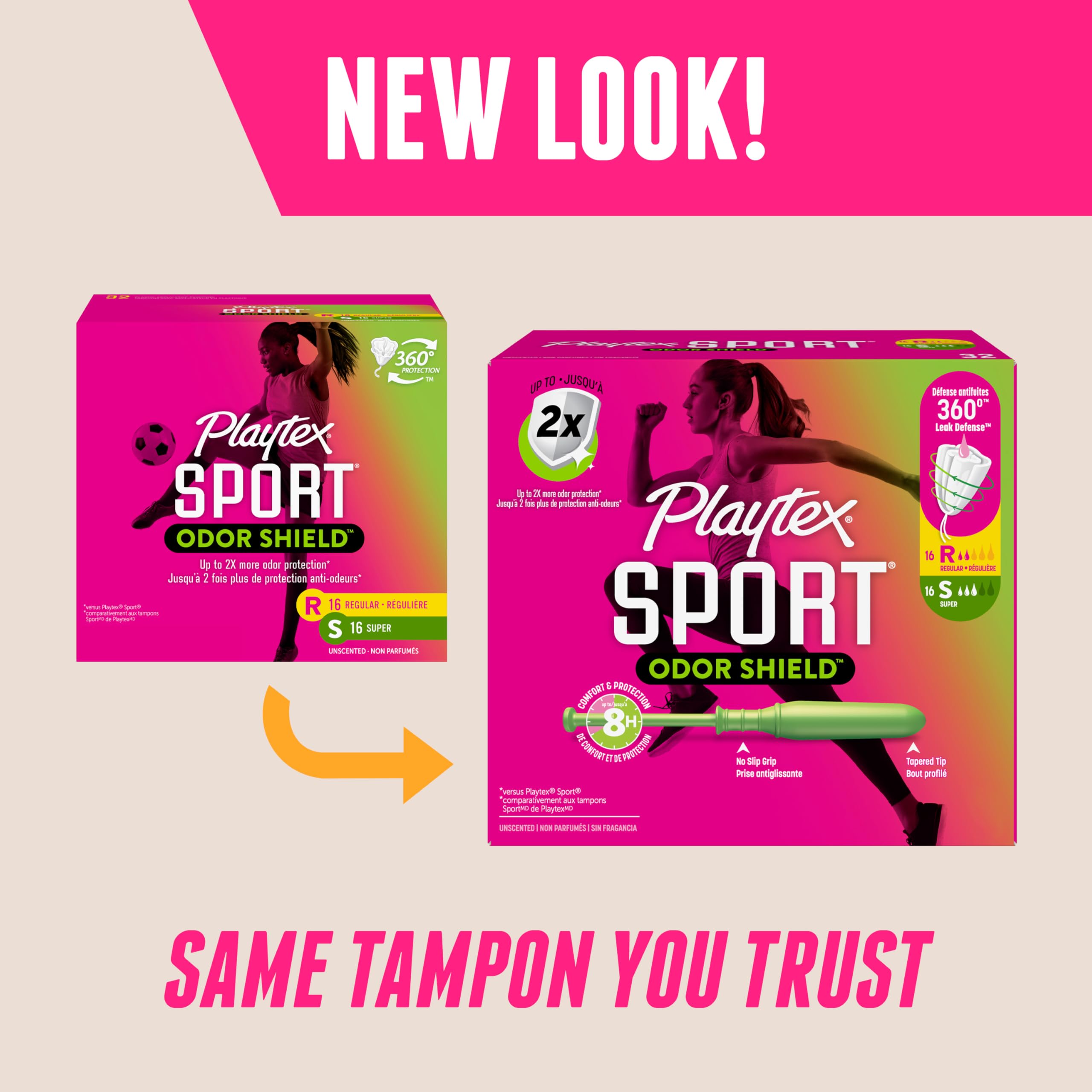 Aplicador Playtex Sport con punta cónica para inserción cómoda y precisa