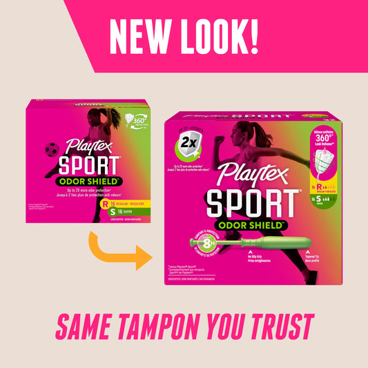 Aplicador Playtex Sport con punta cónica para inserción cómoda y precisa