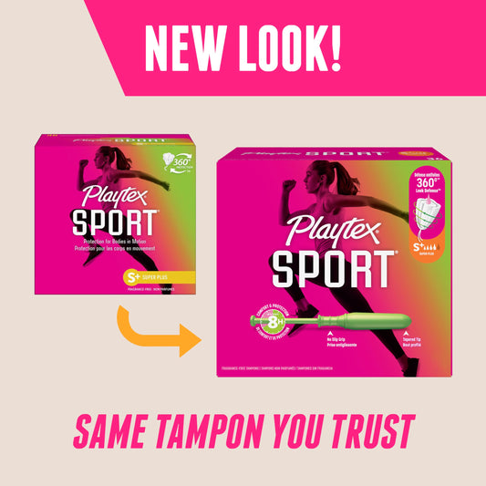 Playtex Sport detalle del aplicador cónico y agarre para inserción precisa