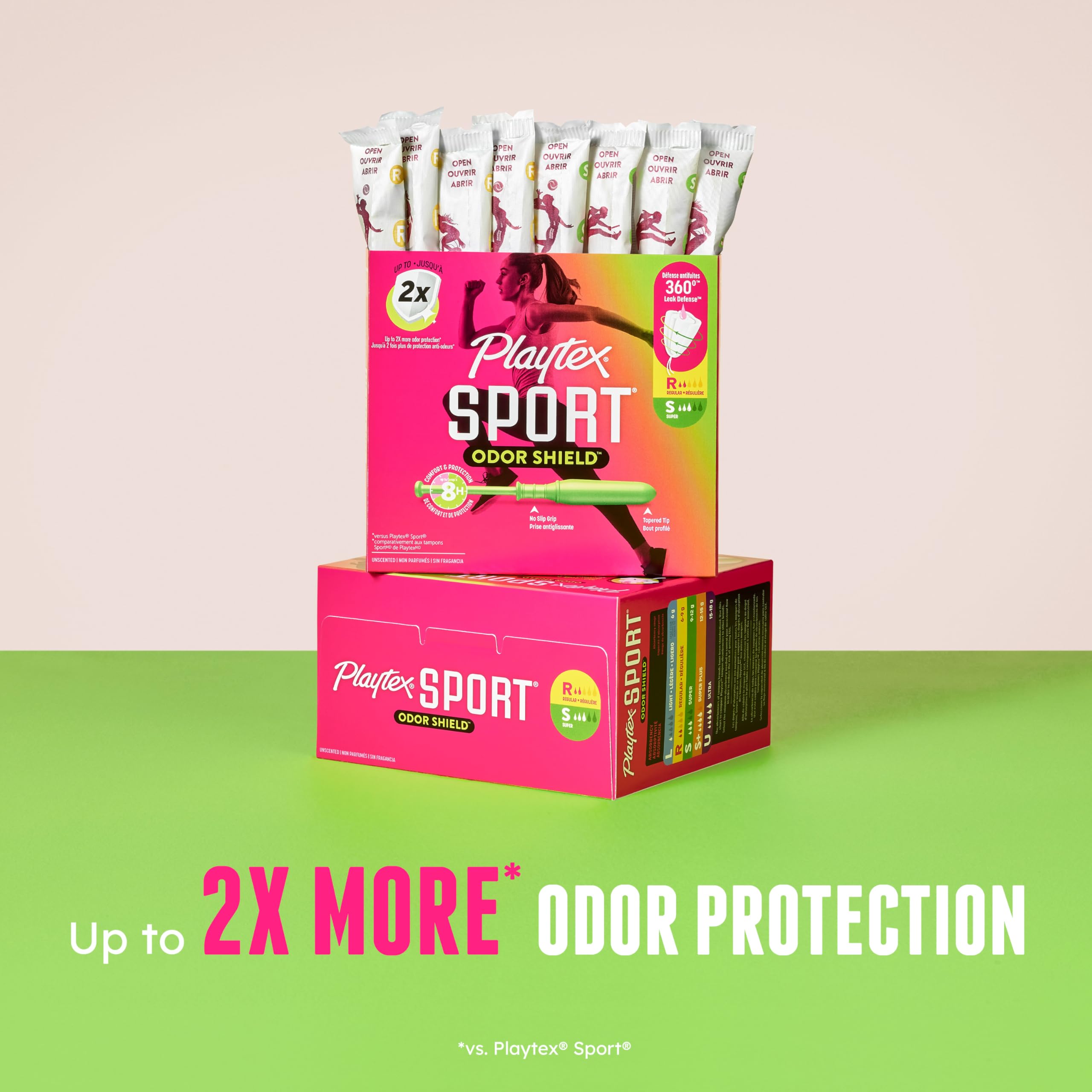 Detalle del material flexible Playtex Sport que ayuda a evitar fugas