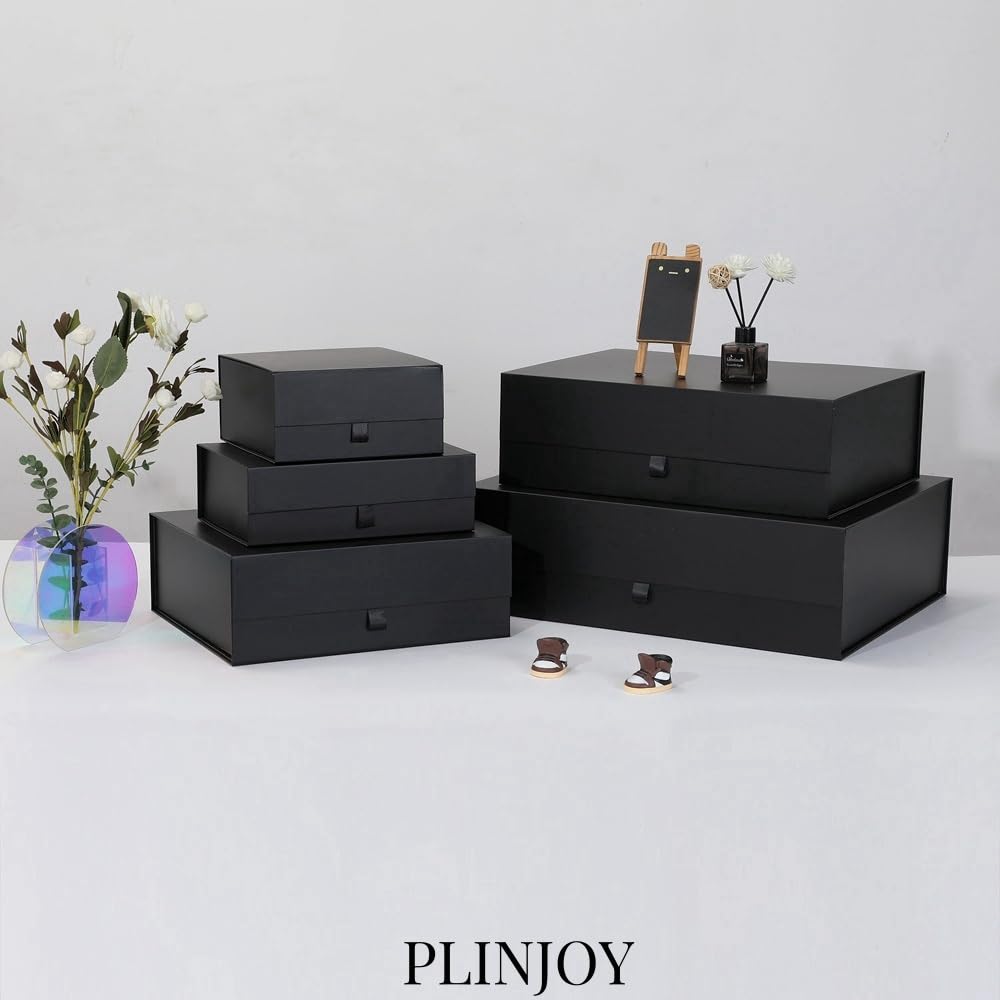 PLINJOY cierre magnético detalle mostrando ajuste seguro y protección del regalo