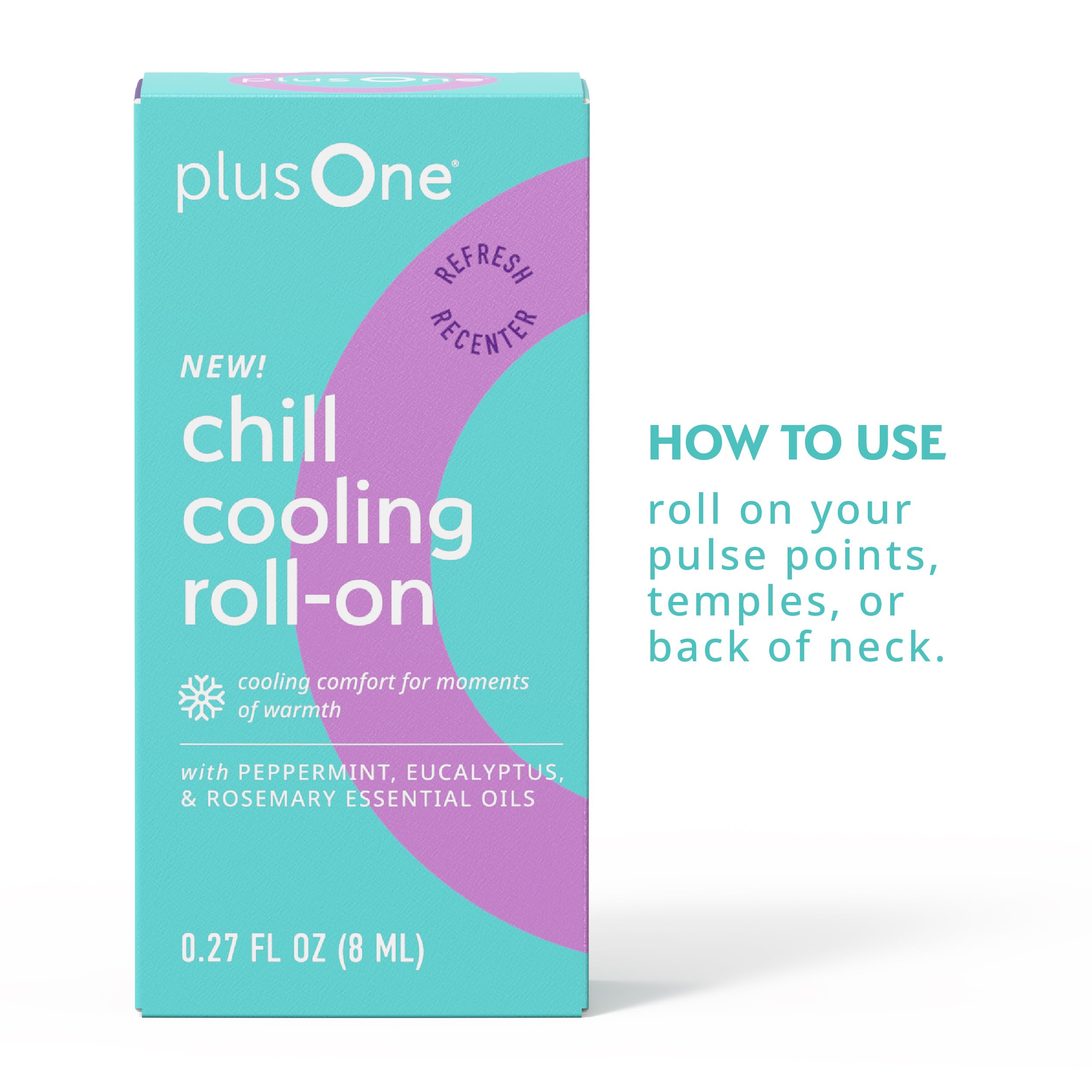 plusOne roll-on dentro de bolso para uso diario y comodidad