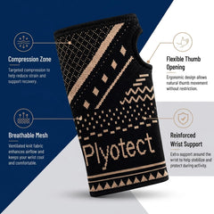 Plyotect detalle del tejido con hilos de cobre que mejora el control de olor