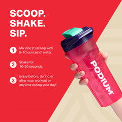 Podium Nutrition etiqueta con información nutricional y composición clara para confianza