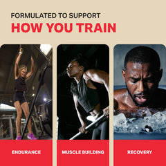 Podium Nutrition envase al lado de una mano para comparar tamaño y cantidad de servicios