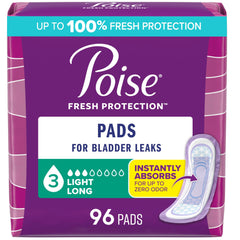 Poise almohadilla frontal en paquete muestra protección discreta