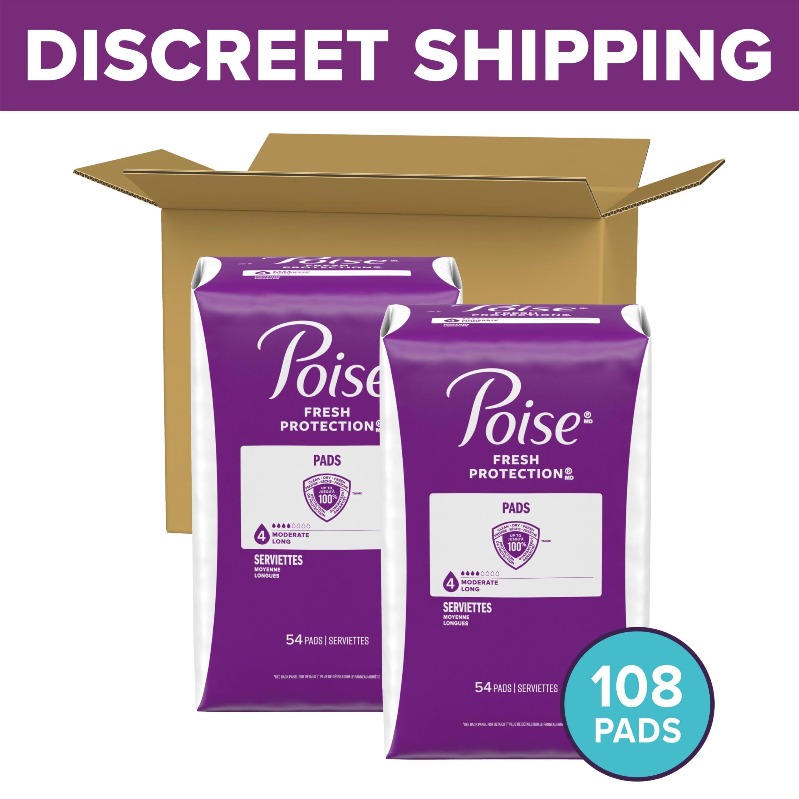 Poise almohadilla vista superior con capa que aleja humedad