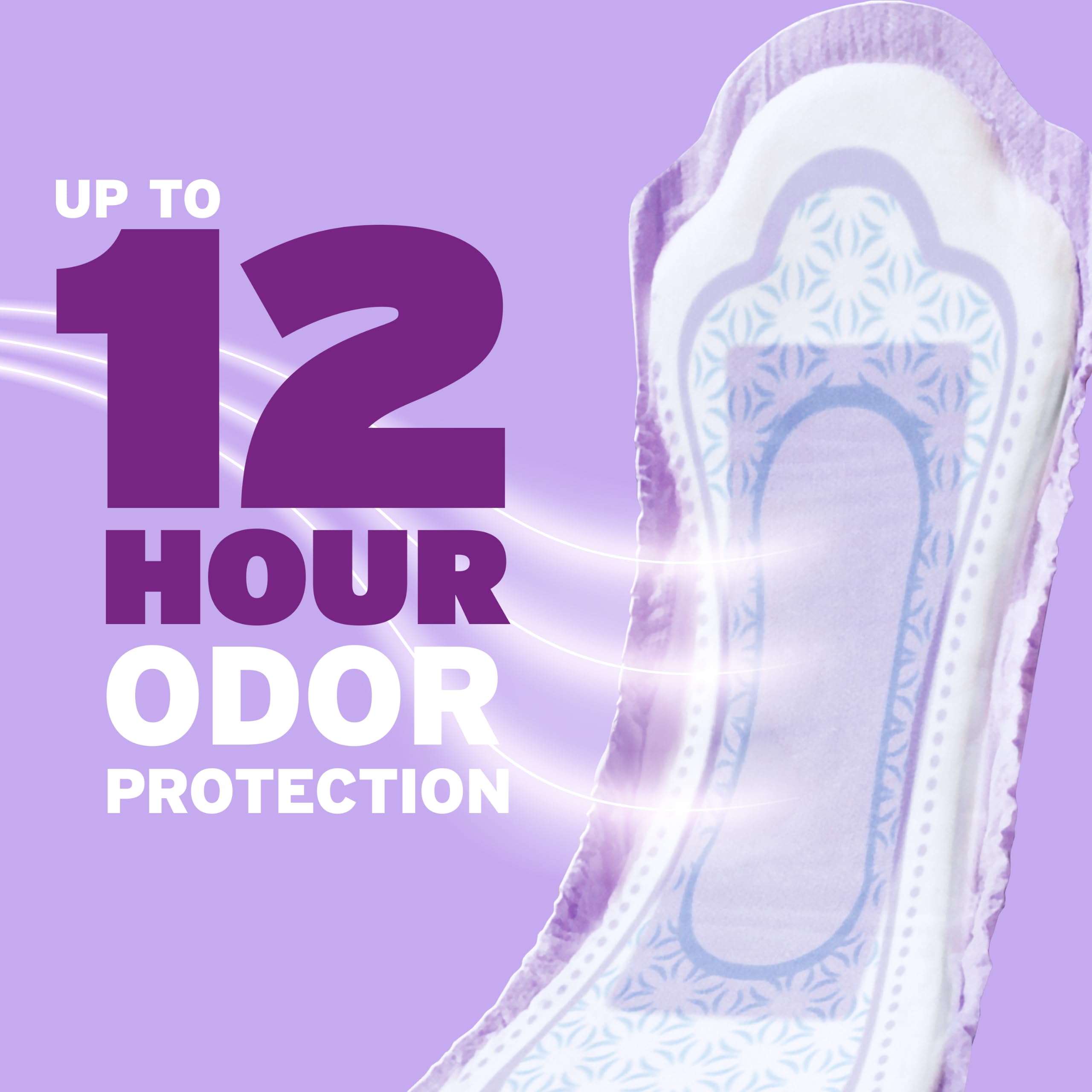 Poise primer plano de bordes ContourFit que evitan pliegues incómodos
