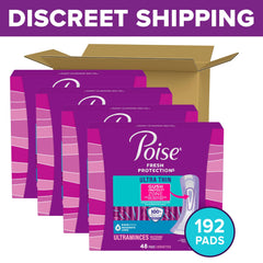 Detalle de la compresa Poise mostrando textura suave y delgadez para comodidad