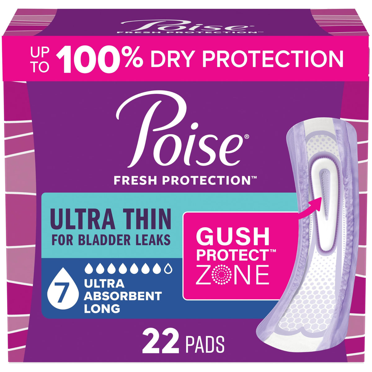 Poise compresa frontal con empaque, protección confiable y discreta